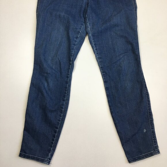 PRANA Medium Wash Organic Cotton Blend 5 Pocket Logo Button Jeans - Picture 6 of 12